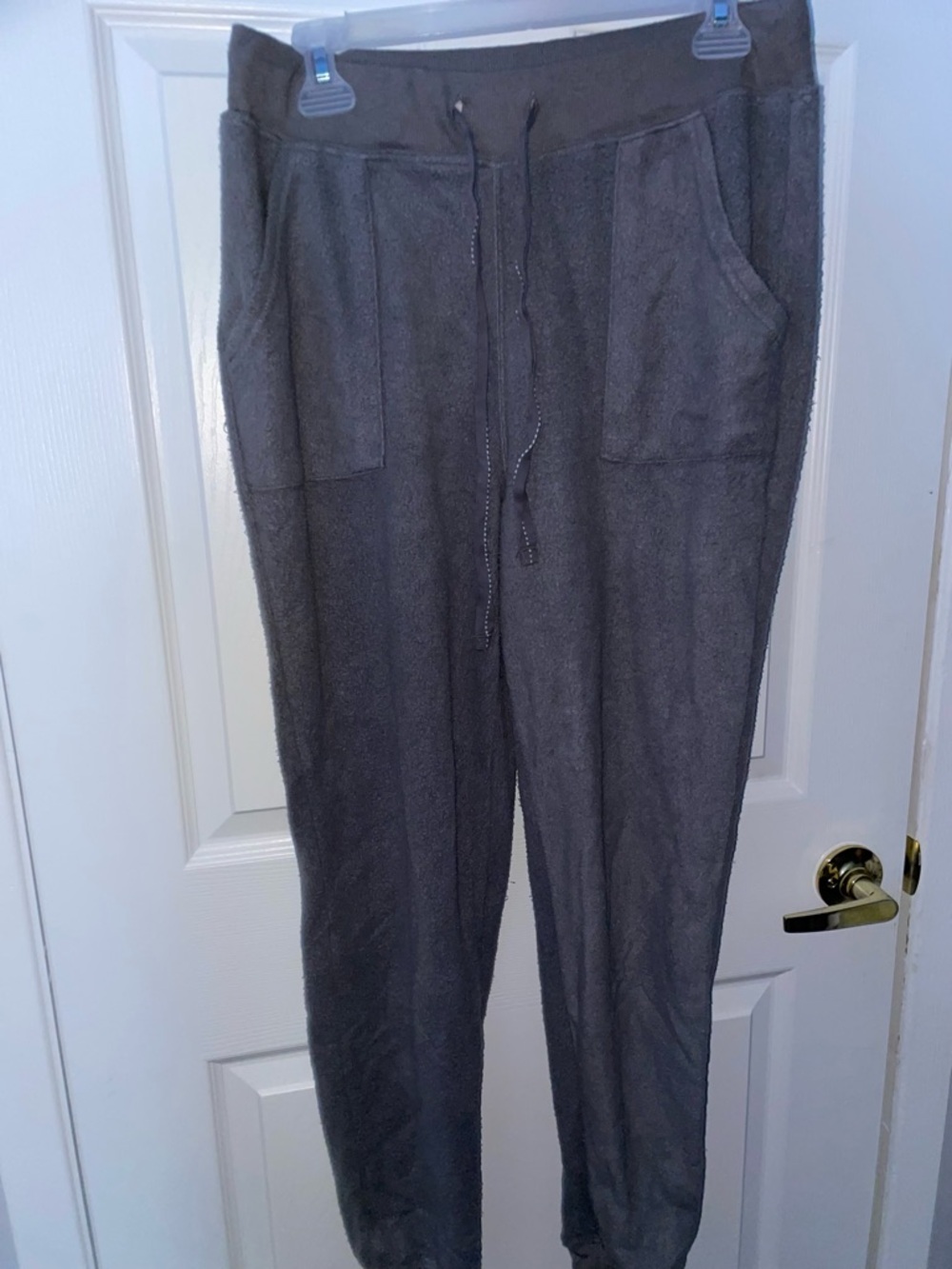 Women's Charcoal Gray Tie-Waist Jogger Pants